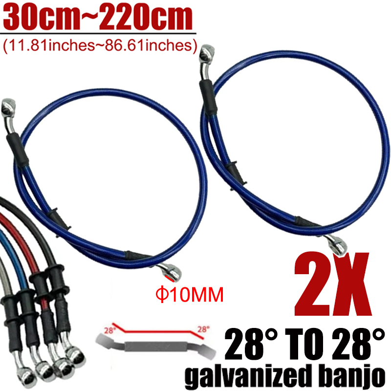 Brake Line Motorcycle - 2X Universal 30cm-220cm 28° Motorcycle Hydraulic