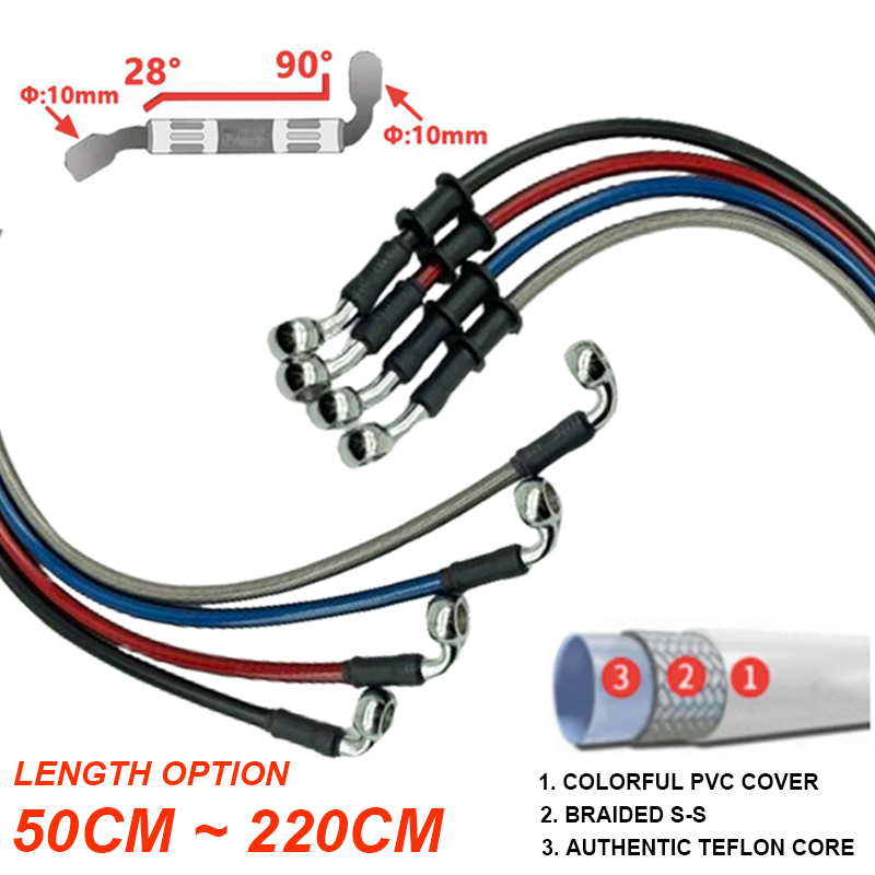 Silver 30cm To 220cm 28°-90° 1 - Brake Line Motorcycle review and price